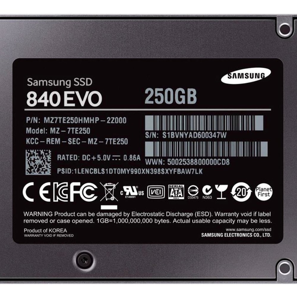 Samsung SSD 840 EVO MZ-7TE250HMHP 250GB 2.5" SATA
